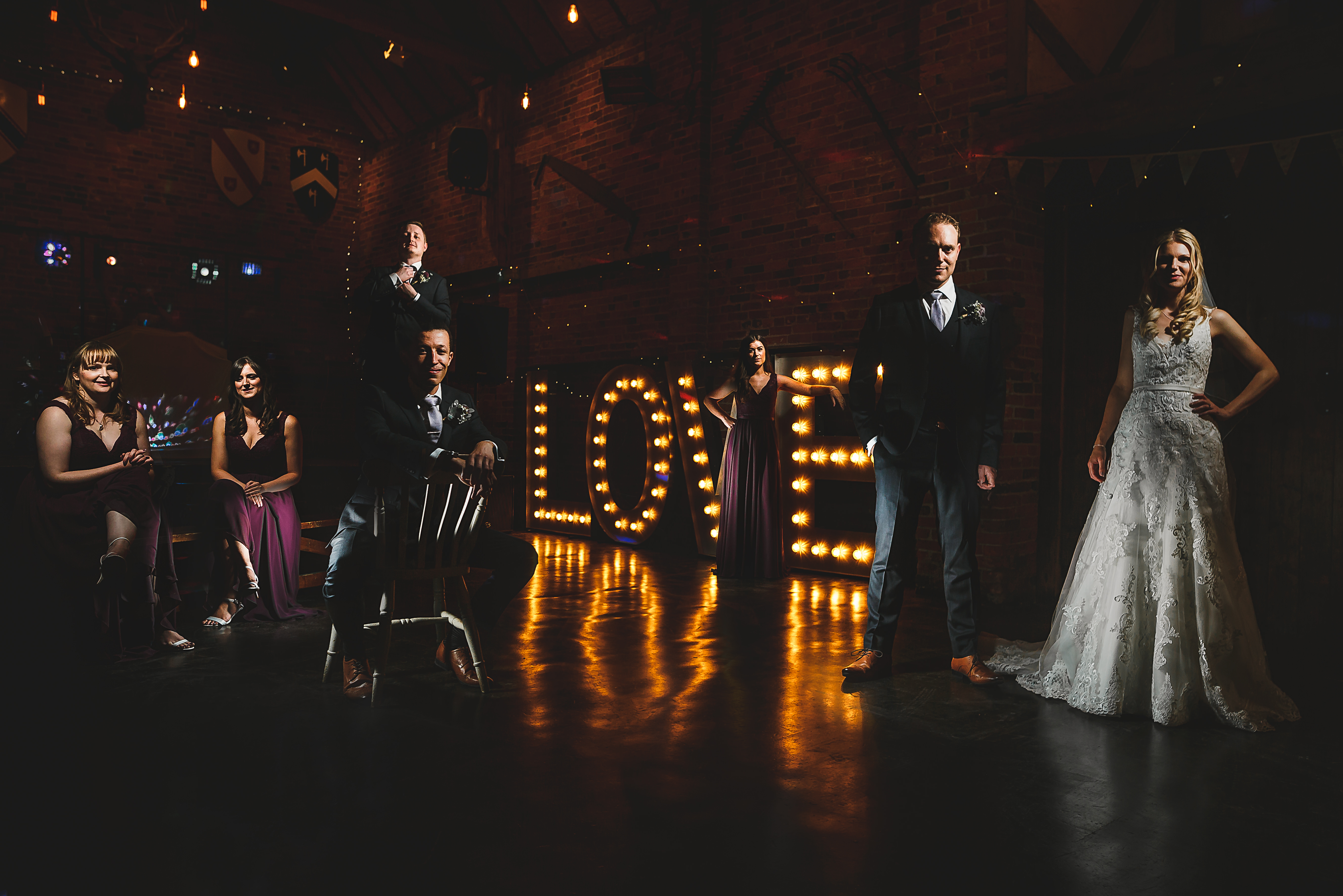 love letters with wedding party