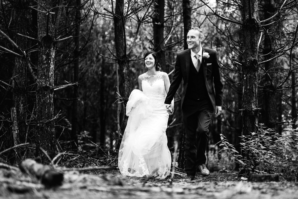 The Glade wedding photography black and white bride and groom